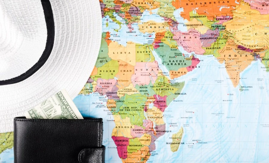 map displaying wealthiest nations in the world