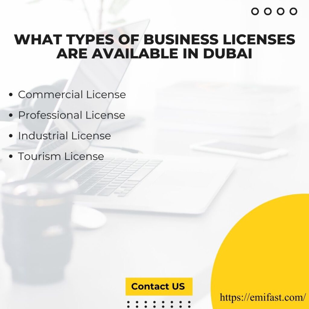 What Types of business licenses are available in dubai