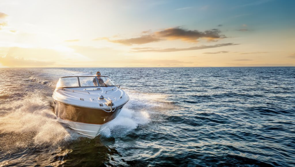 Man on Yacht in the See.