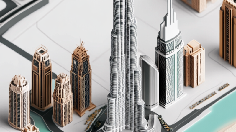 Dubai fake buildings
