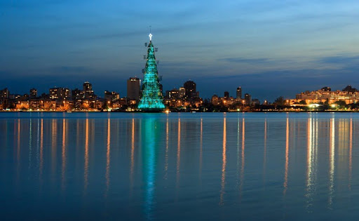 A vibrant city skyline symbolizing international business growth and urban development