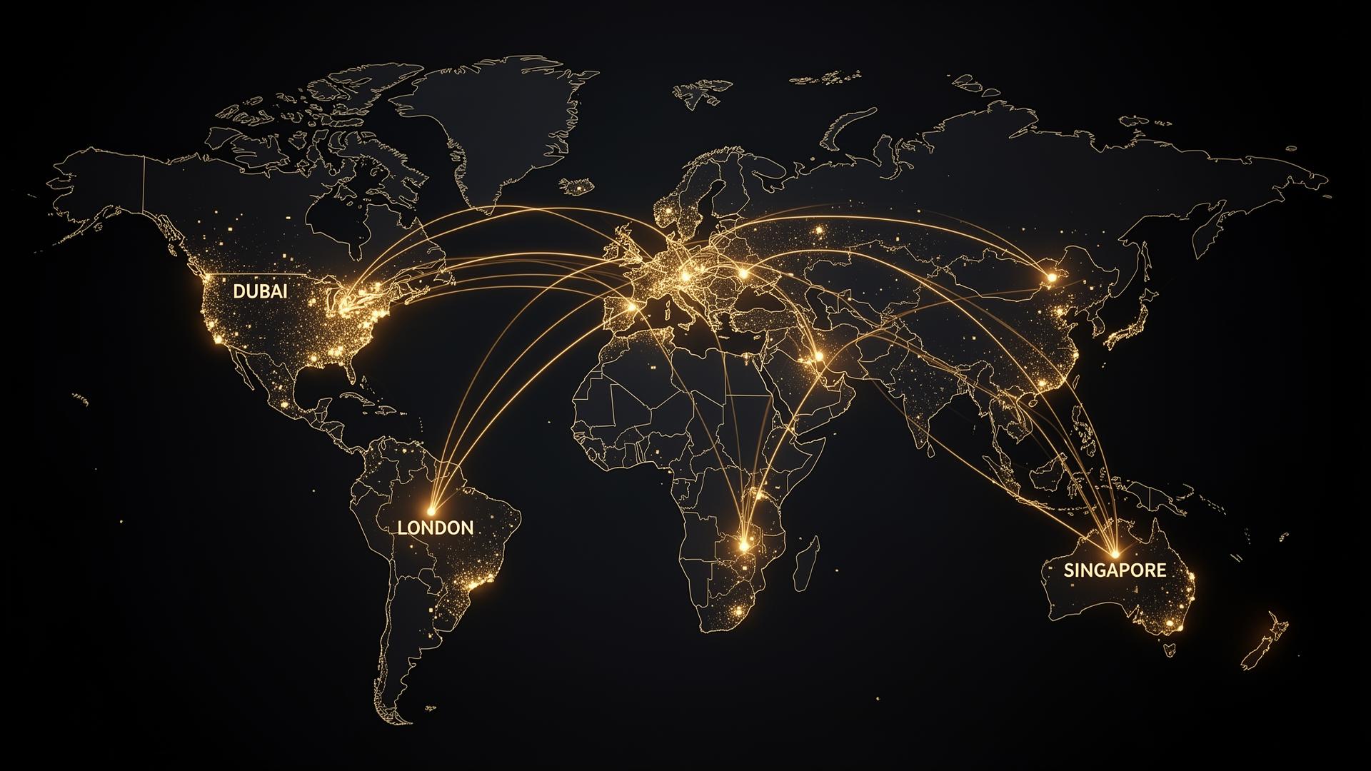 Global network visualization