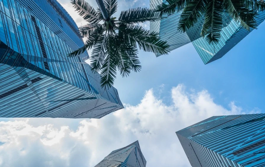 Skyscrapers from a low angle view