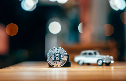 bitcoin isolated on the table